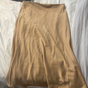 Satin midi skirt